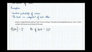 Introduction to Binomial Distribution Year 1 Maths Stats [upl. by Derman]