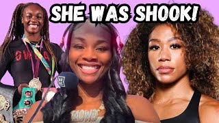 quotAlycia Was SHOOKquot Special LIVE Guest Claressa Shields Presses Alycia Baumgardner Footage [upl. by Corvin473]