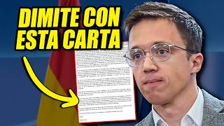 Iñigo Errejón DIMITE De Todos Sus Cargos ❌​ quotAcusaciones de Machismoquot [upl. by Nivlem981]