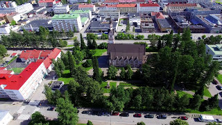 Kajaani 4K aerial scenery  Finland from air [upl. by Aitnuahs]