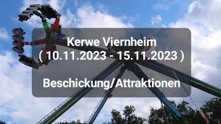 Kerwe Viernheim  10112023  15112023   Beschickung  Attraktionen [upl. by Silsbye]