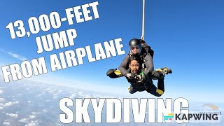 SKY DIVING IN UK  JUMPED FROM AIRPLANE  13000 FEET JUMP  UK PARACHUTING BECCLES  MESBAH [upl. by Poll]