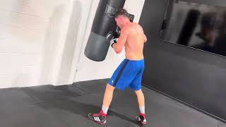 DARRAGH FOLEY WORKING THE BAG IN PREPARATION FOR PIERCE O’LEARY FIGHT [upl. by Isac]