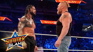 Brock Lesnar shocks Roman Reigns with SummerSlam return SmackDown Dec 31 2021 [upl. by Washburn258]