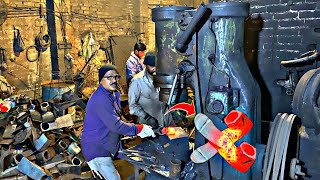 How Genius Blacksmith Made Adze Hammer  Iron Process Of Forging Adze Hammer In Factory [upl. by Tobit]