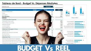 Construire un tableau de bord dynamique Budget Vs Réalisé sur Excel [upl. by Chane]