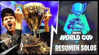 MEJORES MOMENTOS DE LA WORLD CUP 2019 FINAL SOLO FORTNITE RESÚMEN [upl. by Nevins]