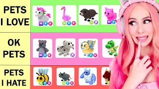 Ranking My LEAST To MOST FAVORITE Pets In Adopt Me Roblox Adopt Me [upl. by Boni]