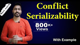 Lec84 Conflict Serializability  Precedence Graph  Transaction  DBMS [upl. by Poree]