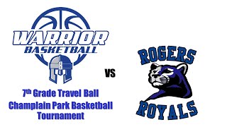 Brainerd Warriors 7th grade travel ball vs Rogers Royals 162024 [upl. by Ayam]