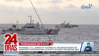 Pilipinas US Japan at Australia magsasagawa ng maritime cooperation  24 Oras Weekend [upl. by Einnij]