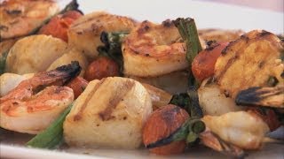 Shrimp and Scallop Kabobs HD [upl. by Asennav355]