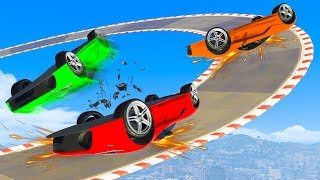 RACING ON OUR ROOFS  GTA 5 Funny Moments [upl. by Ahtreb]