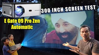 E Gate O9 Pro Zen Automatic Projector 300 Inch Screen Test By Technical Reaction [upl. by Kabab]