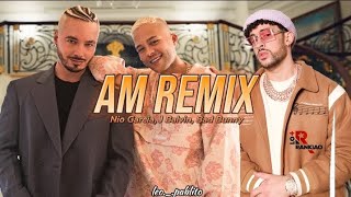 Nio Garcia ft J Balvin Bad Bunny  AM Remix letra [upl. by Eceinert]