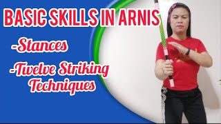 Arnis Basic Skills Stances and Striking Techniques  Arnis Demonstration  Learning Time [upl. by Suiraj]