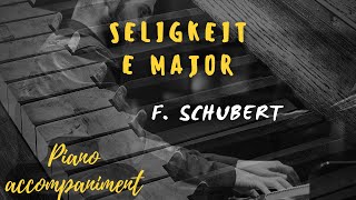 Seligkeit E major KARAOKE Piano Accompaniment Schubert [upl. by Hachman]