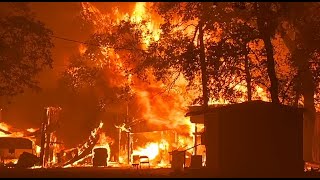 Californias largest wildfire explodes in size as fires rage across US West [upl. by Asyal]