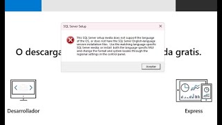 Solución del error quotthis sql server setup media does not support the lenguage of the OSquot [upl. by Bouchard79]