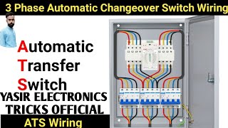 3 Phase Automatic Changeover Switch Wiring  3 Phase ATS Wiring  Changeover Switch [upl. by Llyrrad492]