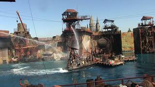 Waterworld Escaping the explosion HD CLIP [upl. by Neimad398]