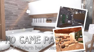 ROBLOX  Bloxburg NO GAMEPASS 3 modern bedrooms [upl. by Dane321]