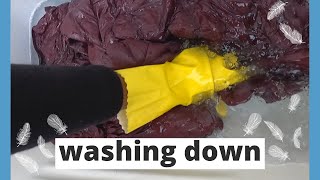 Hand Washing Down Jacket no tumble dryer  GEAR CLEANING [upl. by Ardnahs]