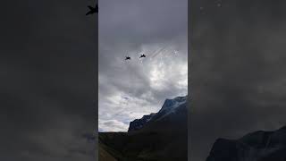 F18 Flyover Thrilling Low Pass Over the Crowd at Axalp aviation military mountains airshow [upl. by Anaib496]