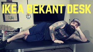 IKEA 63quot Bekant Desk Setup  Unbox and Assembly [upl. by Corbie70]