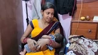 Indian Breastfeeding vlog mother Breastfeeding baby vlog 365 breastfeeding vlog [upl. by Sirac]