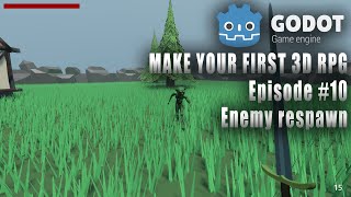 MAKE YOUR FIRST 3D RPG IN GODOT 10  ENEMY RESPAWN [upl. by Brass95]