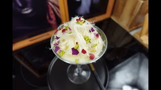 Benafsh Cuisine recipes l Rice Pudding Fereni فرنی خوشمزه new style fereni [upl. by Trixy]