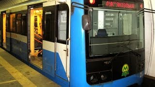 Metro trains arrive at the station Kyiv metro [upl. by Carnahan804]