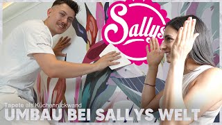 TAPETE als KÜCHENRÜCKWAND Renovierung bei SallysWelt 🤯🙏🏼 [upl. by Ahsitra]