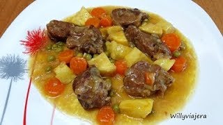 GUISADO DE TERNERA🍲🐄 CON PATATAS FRITAS [upl. by Annay]