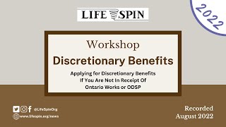 Workshop How to Apply for Discretionary Benefits  LIFESPIN Nonprofit [upl. by Natsyrt]