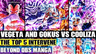 Beyond Dragon Ball Super Goku And Vegeta Brawl With Omega Cooliza The Top 5 Intervene To Help Goku [upl. by Hook]