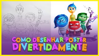 COMO DESENHAR O POSTER DO DIVERTIDAMENTE 2 O FILME  2024  PASSO A PASSOTUTORIAL [upl. by Edecrem]