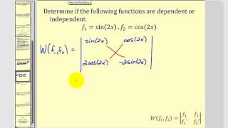 Linear Independent Functions  The Wronskian [upl. by Yup116]