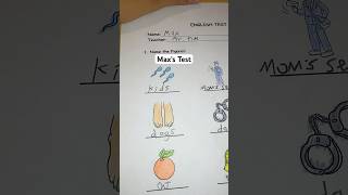 Grading Max’s test asmr school teacher test quiz emojichallenge [upl. by Aihtnys552]