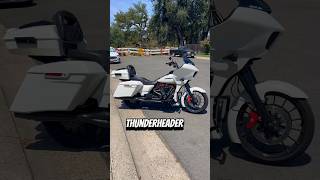 Thunderheader on an M8 107w a power cam 🤙🏻 pearlglide thunderheader harleydavidson [upl. by Eirrol]