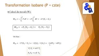 Transformation isobare P  cste [upl. by Simonne]