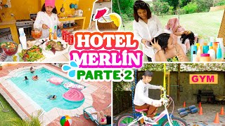 🏩 GRAN HOTEL MERLIN ✨ PARTE 2 ☀️💦 LOS HUESPEDES ME ROBAN 🤯 CINE DE TERROR 👻 RESTAURANTE EN PALAPA 🌴 [upl. by Rybma751]