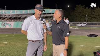 2024 Harding Football Postgame Interview after Win at UAM [upl. by Yentirb205]