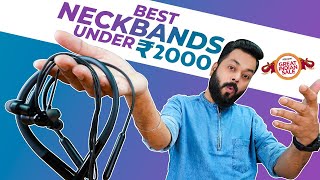 Best Wireless Neckband Earphones Under 2000  Best Bluetooth Neckband Under 2000 [upl. by Adianes]