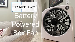 Mainstays Battery Powered Box Fan [upl. by Haerb]