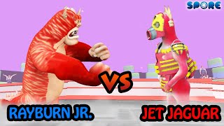 Rayburn Jr vs Jet Jaguar  Cartoon vs Titan S2E6  SPORE [upl. by Canada621]