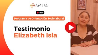 Testimonio Elizabeth Isla  Programa de Orientación Sociolaboral [upl. by Neelya754]