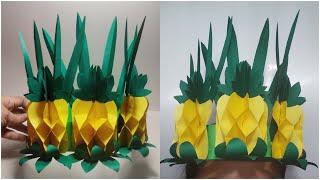 DIY PINEAPPLE CROWN FOR NUTRITION MONTH [upl. by Theron214]