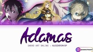 Instrumental ADAMAS LYRIC Romaji KAROKE Sword Art Online Alicization Opening VOCAL BY LISA [upl. by Olimpia301]